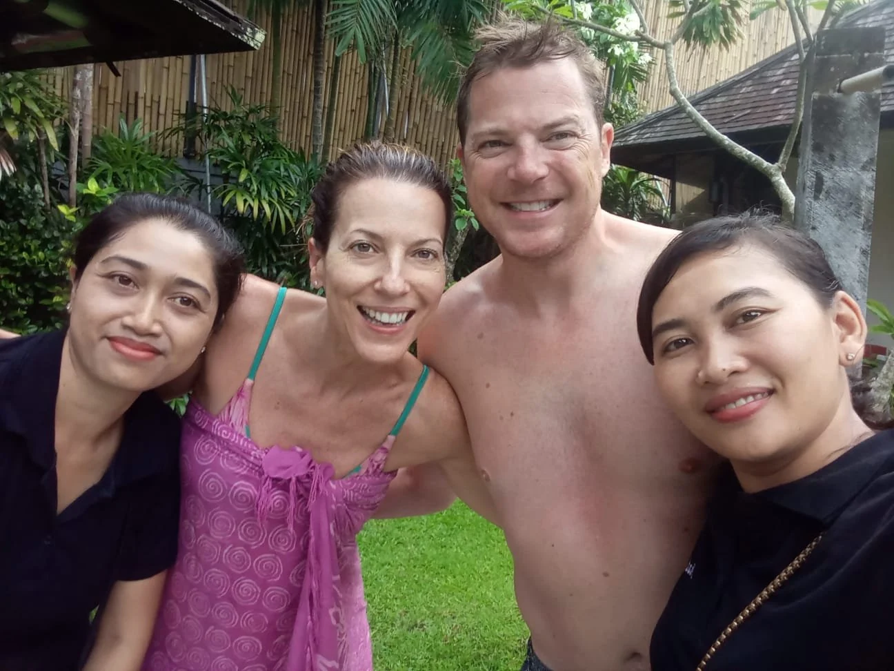Ananda Spa team and guests enjoying a moment together